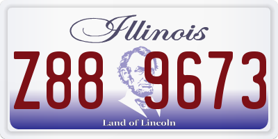 IL license plate Z889673