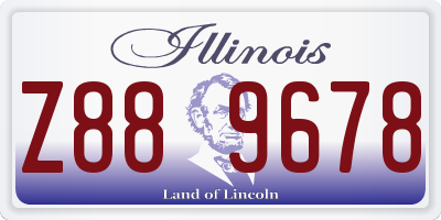 IL license plate Z889678