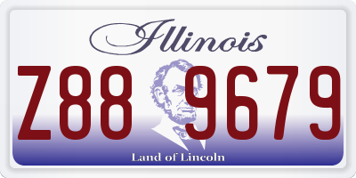 IL license plate Z889679