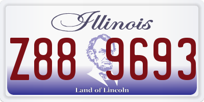 IL license plate Z889693