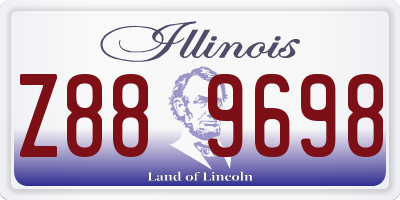IL license plate Z889698