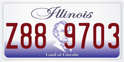 IL license plate Z889703