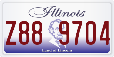 IL license plate Z889704