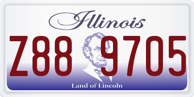 IL license plate Z889705