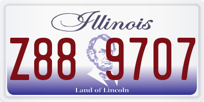 IL license plate Z889707