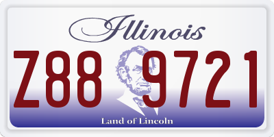 IL license plate Z889721