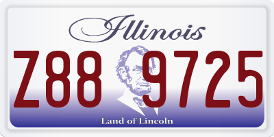 IL license plate Z889725
