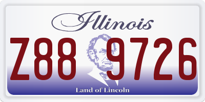 IL license plate Z889726