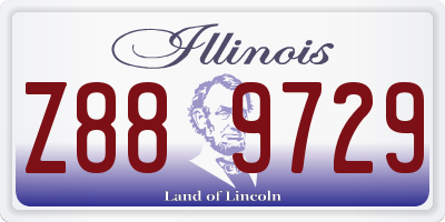 IL license plate Z889729