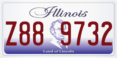 IL license plate Z889732