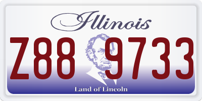 IL license plate Z889733
