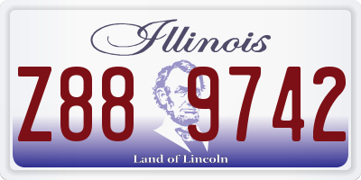 IL license plate Z889742