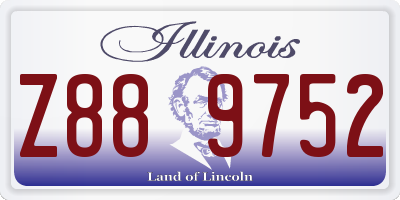 IL license plate Z889752