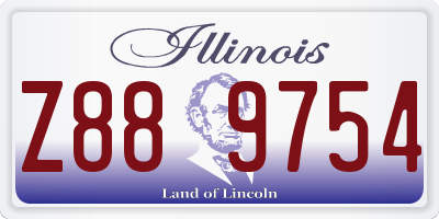 IL license plate Z889754
