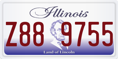 IL license plate Z889755