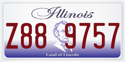 IL license plate Z889757