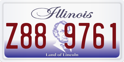 IL license plate Z889761