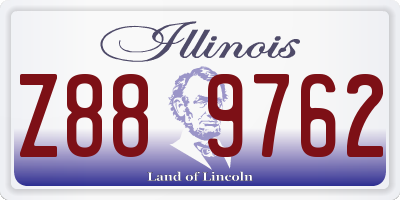 IL license plate Z889762