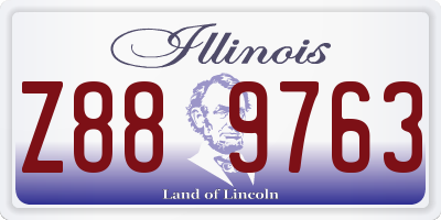 IL license plate Z889763