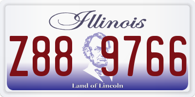 IL license plate Z889766