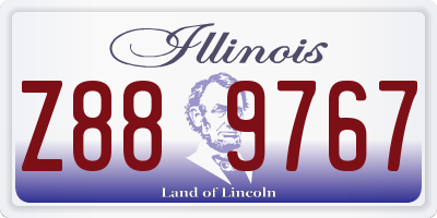 IL license plate Z889767