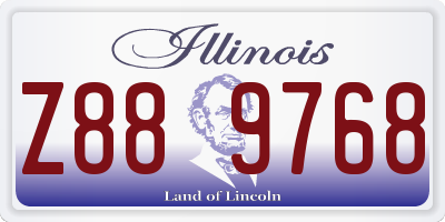 IL license plate Z889768