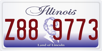 IL license plate Z889773