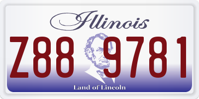 IL license plate Z889781