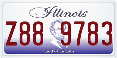 IL license plate Z889783