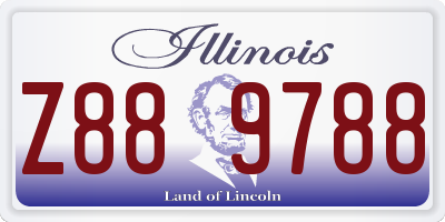IL license plate Z889788