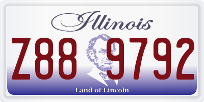 IL license plate Z889792