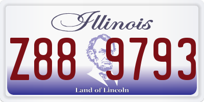 IL license plate Z889793