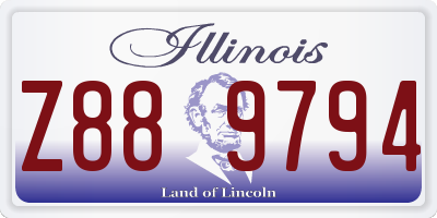 IL license plate Z889794
