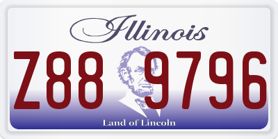 IL license plate Z889796