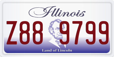 IL license plate Z889799