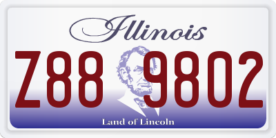 IL license plate Z889802