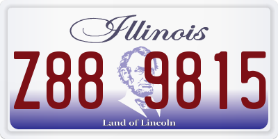 IL license plate Z889815
