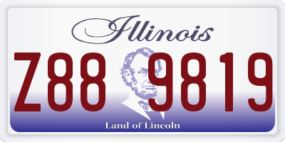 IL license plate Z889819