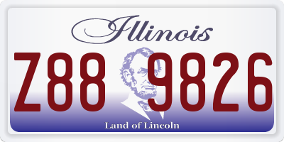 IL license plate Z889826