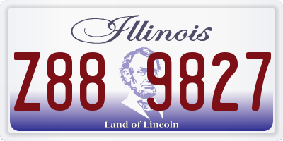 IL license plate Z889827