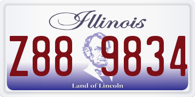 IL license plate Z889834