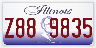 IL license plate Z889835