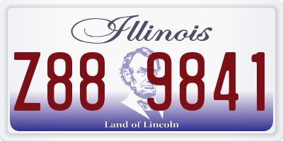 IL license plate Z889841