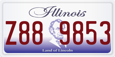 IL license plate Z889853