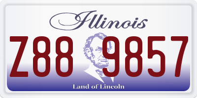 IL license plate Z889857