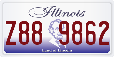 IL license plate Z889862