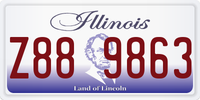 IL license plate Z889863