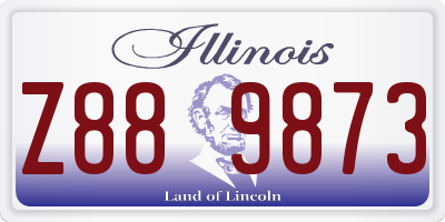 IL license plate Z889873