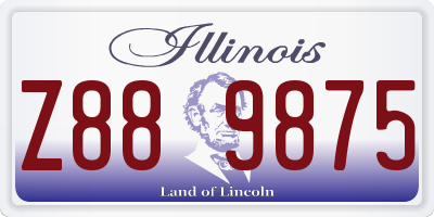 IL license plate Z889875