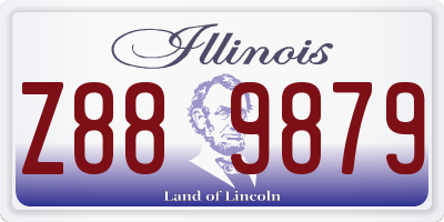 IL license plate Z889879